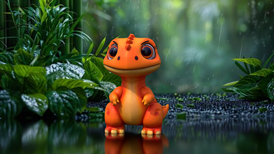 Dino 3D Model Realistic Render in Blender 3d 3d model 3dprinting 3dprintmodel animation blender character design illustration ui vrchat vtuber