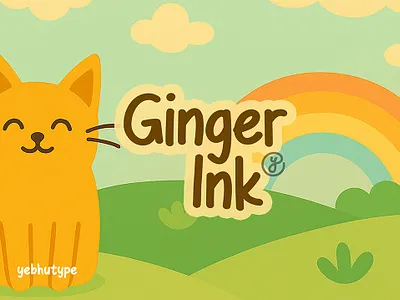 GingerInk: Handwritten Warmth for Creative Souls ✨ design display font fonts funny handlatter illustration kawaii type ui