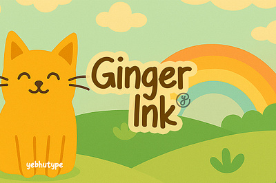 GingerInk: Handwritten Warmth for Creative Souls ✨ design display font fonts funny handlatter illustration kawaii type ui