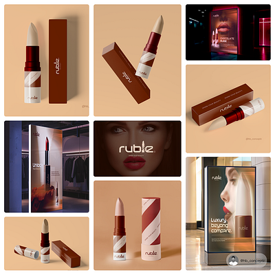 RUBIE LIPSTICK PACKAGE DESIGN brand design brand designer graphic designer lipstick lipstick design lipstick packaging lipstickdesign package design package designer packagedesign packaging uiux