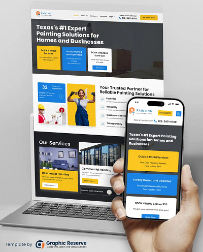 Painting Business Website – WordPress Elementor Kit affordable painter web design custom painter website design elementor kit for painters elementor template for painters local seo for painters painter business website design painter marketing painter website builder painter website design agency painter website design template painter website development painter website template painter website templates painting website design