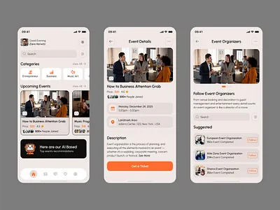 Event Management Mobile App Design android app appdesign appuiux comunity event eventapp eventmanagement ios management mobile mobileuiux organizationapp organize part productdesign ui ux