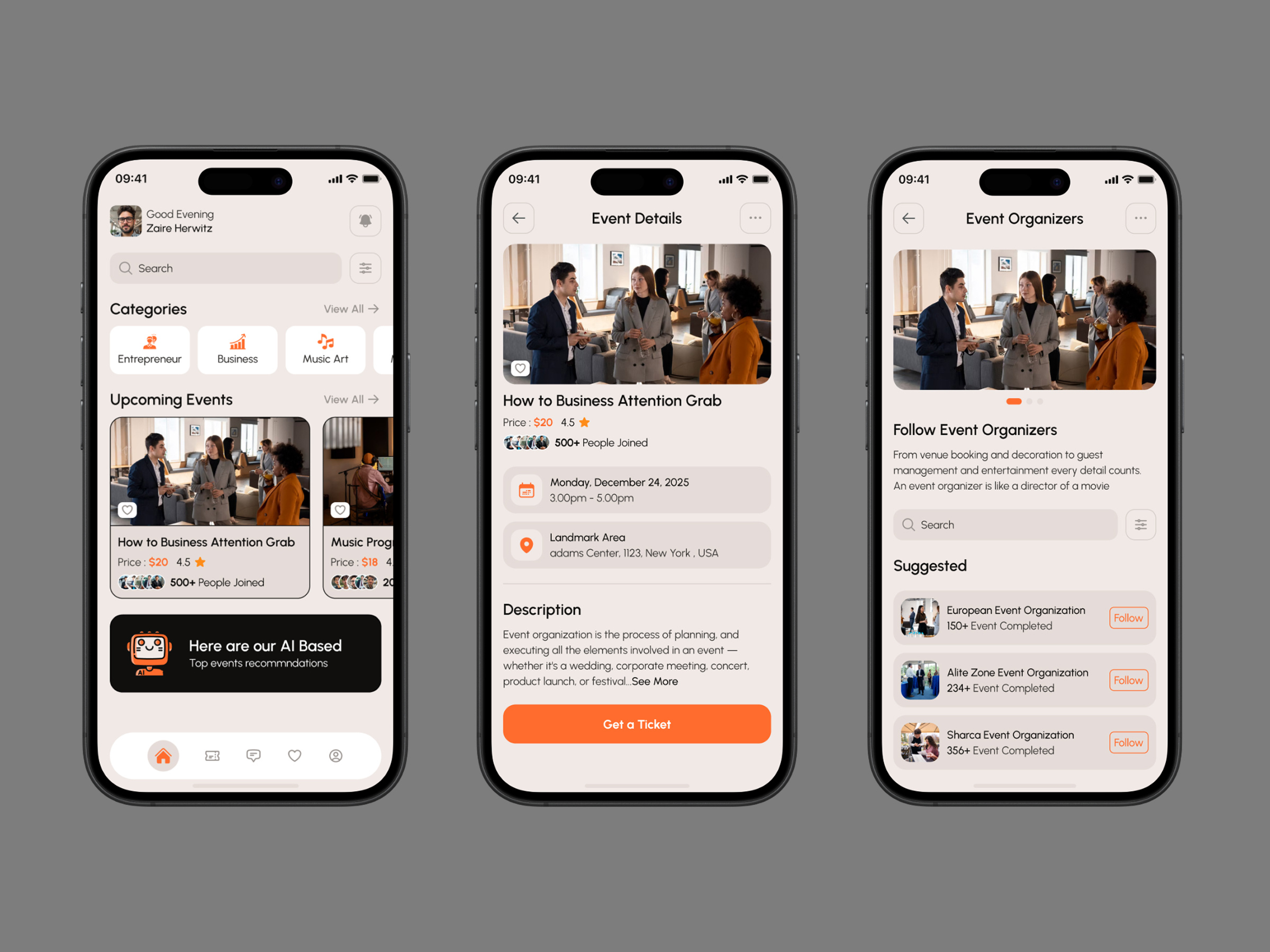 Event Management Mobile App Design by Rajib Nath on Dribbble