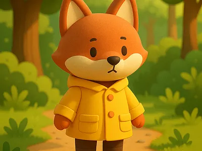 Forest walk of the fox in the rain fox foxwalk rain rainfox