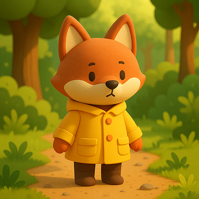 Forest walk of the fox in the rain fox foxwalk rain rainfox