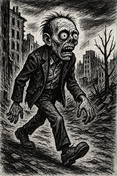 Thunderstorm in the ruined city city ruinedcity thunderstorm zombie