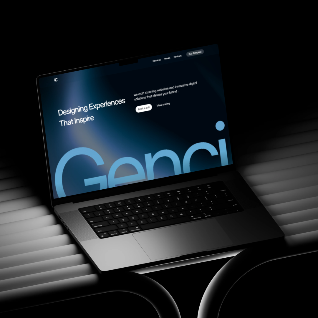 Genci - Website showcase video agency agency landing page agency template chrome darkmode design video figma framer landing page landing page design scroll animation showcase website website template