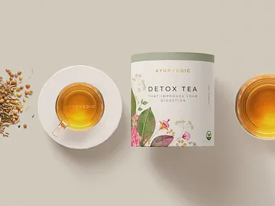 AYURVEDIC Tea Package ayurveda beverage branding design designinspiration graphic design illustration logo packaging packagingdesign tea