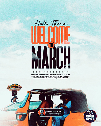 March New Month flyer ad banner branding flyer graphic design poster