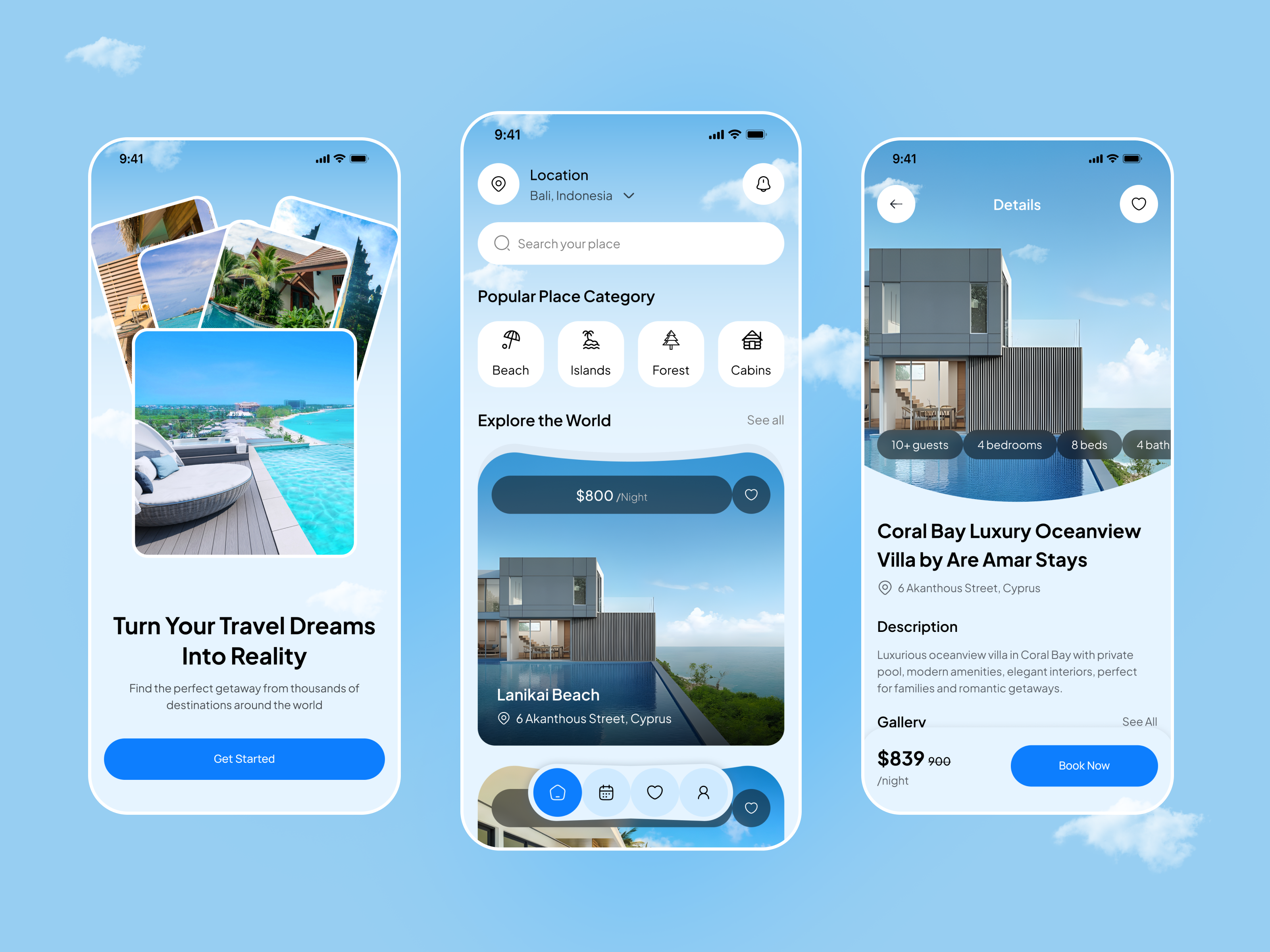 Example of Travel Mobile App Design Ios & Android