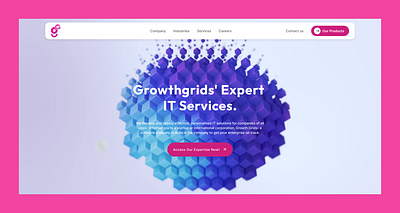 Growthgrids - Expert IT Services Website 3d animation branding ui web design
