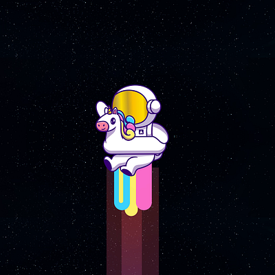 Astronaut Loop 2d aftereffects animation astronaut atmosphere design dribbble floaty funny graphic design jet pack loop motion motion graphics outerspace space unicorn