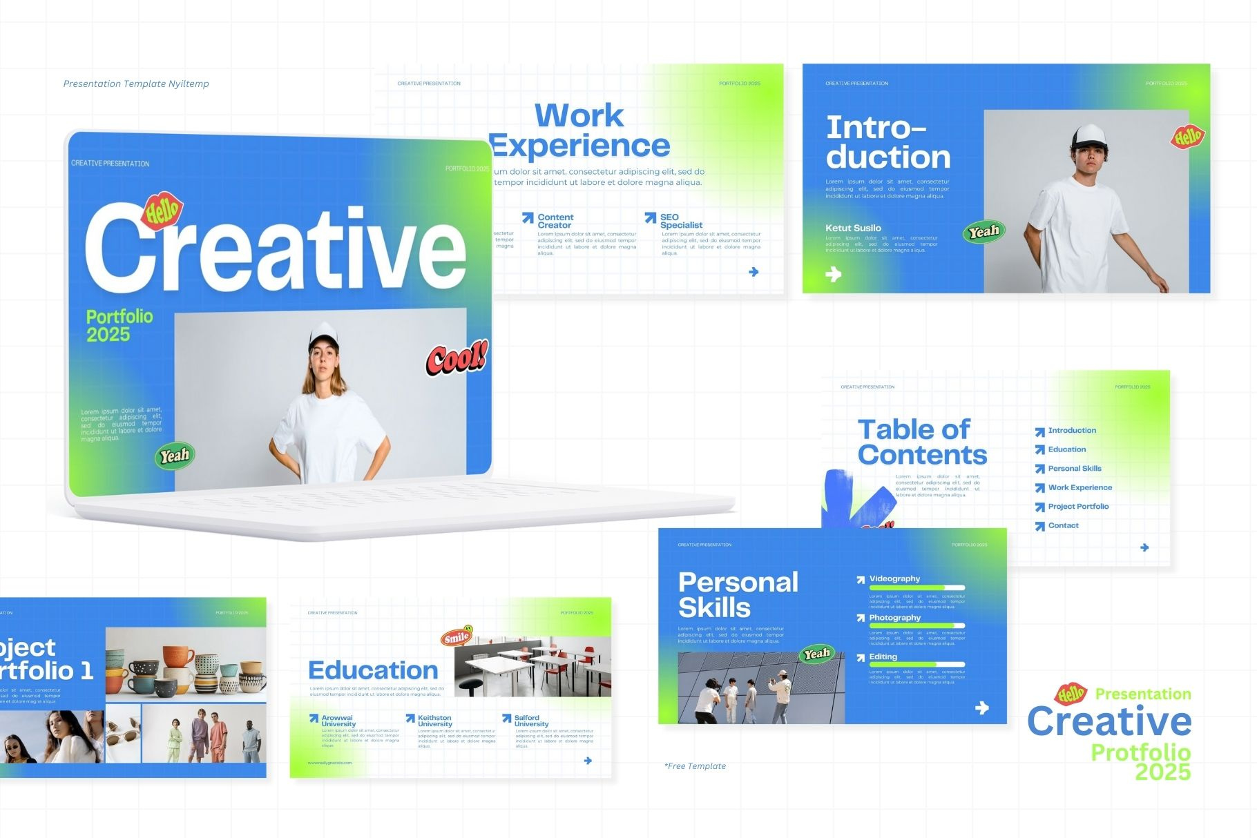 Creative Portfolio 2025 Presentation Template canva creative free modern portfolio presentation simple template