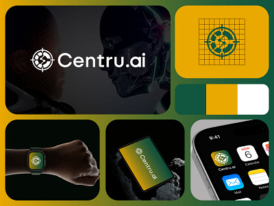 Gradient Centru.ai Logo branding ai company logo brand design brand identity branding creative logo identity logo design minimal logo tech logo design