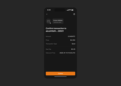 Confirm Transaction. design fintech ui ui design ux ux design web3