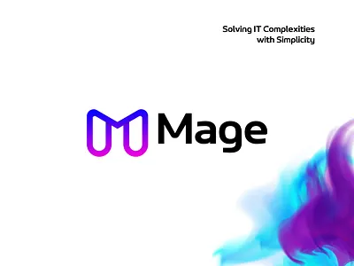 Mage - M logo, M letter tech logo, UI, AI, Modern logo 3d abstract abstract logo animation app brand identity branding design graphic design illustration logo logo design m logo modern logo motion graphics tech logo ui