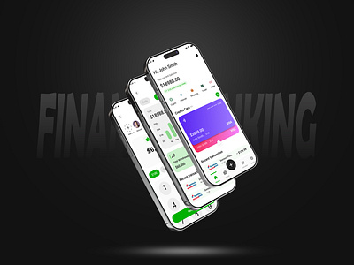Modern Finance App UI Design 3d animation appdesign appui branding graphic design illustration logo mobile banking motion graphics ui