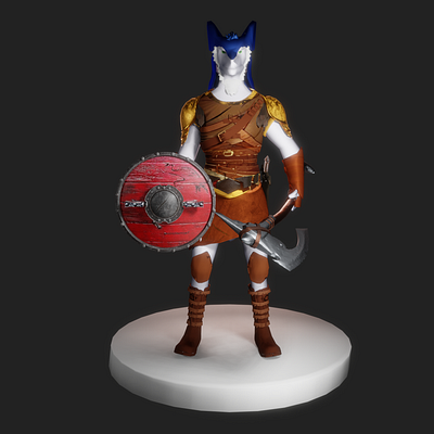 3D Furry Avatar for VRCHAT 3d 3dprinting 3dprintmodel animation blender design illustration ui vrchat vtuber