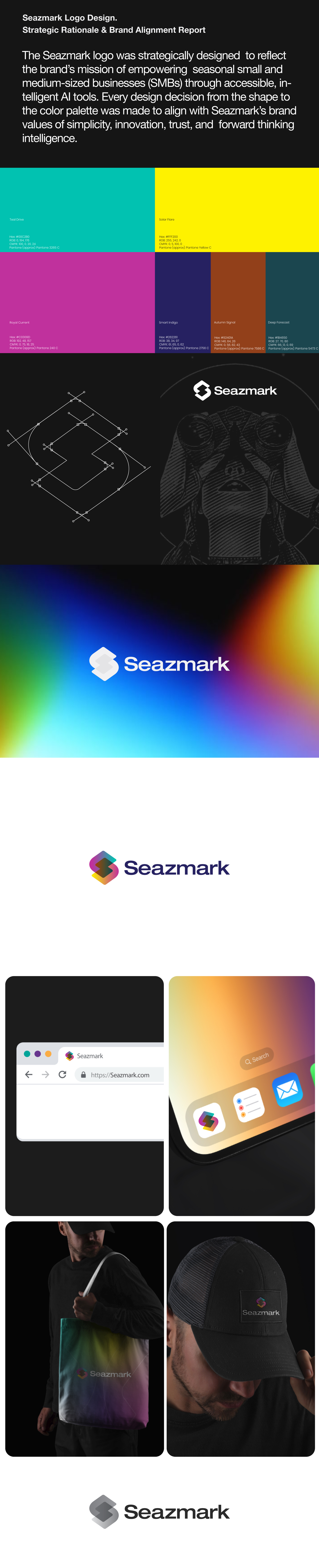 Seazmark Logo and Brand Design adobe photoshop branding design graphic design illustration landing page logo vector web design