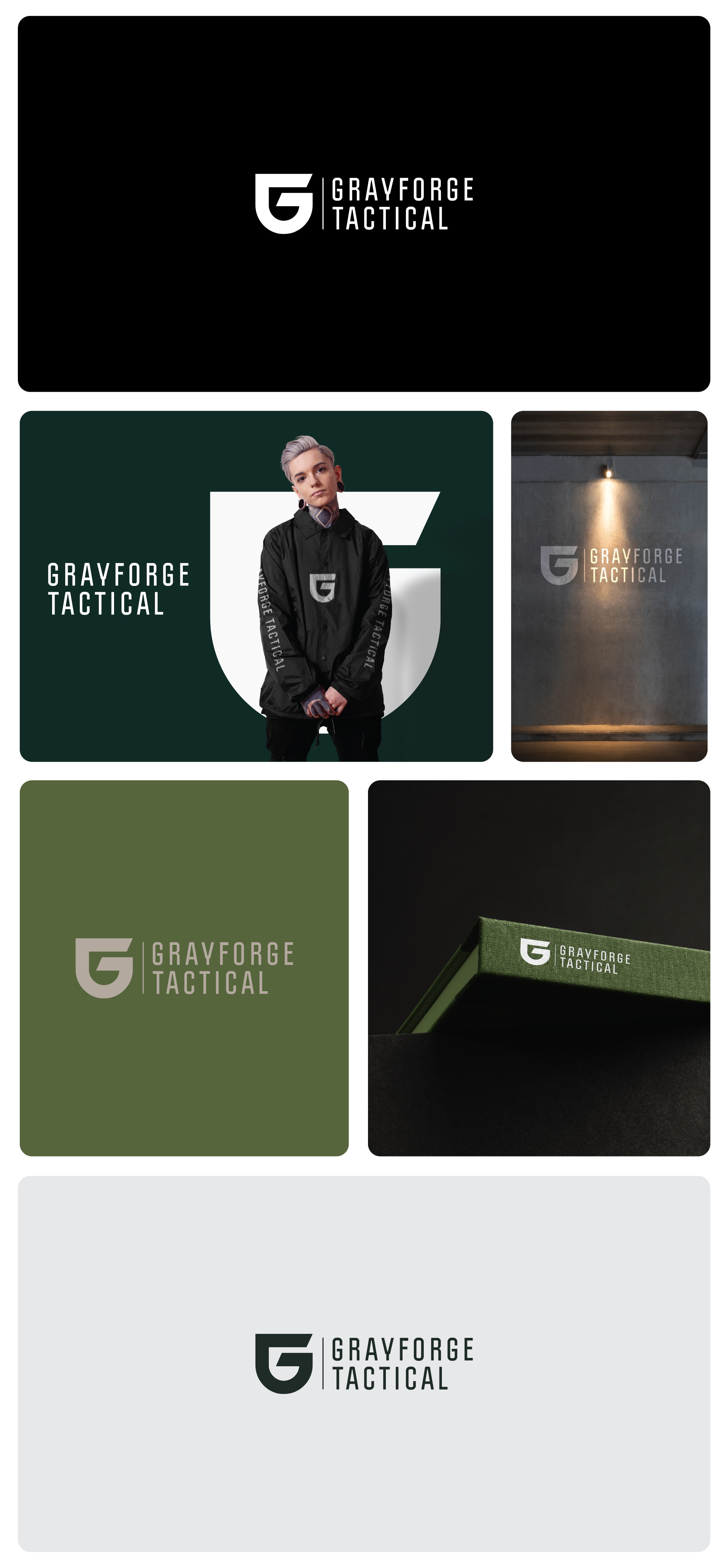 GrayForge Tactical Logo Design adobe photoshop branding design graphic design illustration landing page logo vector web design