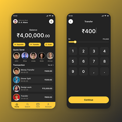 Mobile Banking App dailyui figma mobileapp ui uidesign uiux uiuxdesign ux uxdesign