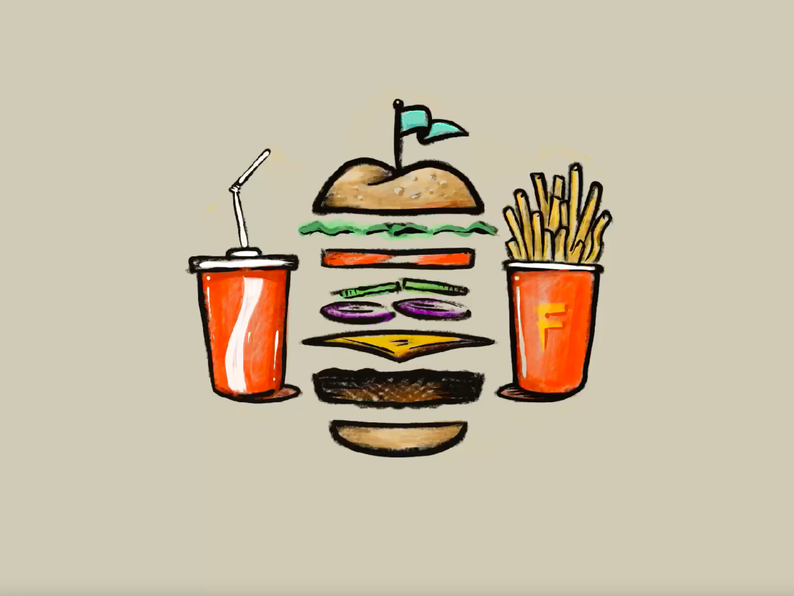 Burger Time! badge branding burger sketch burger time design heyo! illustration lettering sketchbook sketching