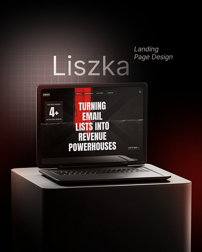 LISZKA - Email Marketing Website Design emails figma landing page design leads marketing responsive design revenue ui ui design uiux ux web design webflow