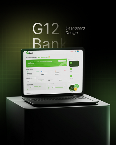G12 Bank - Dashboard Design branding dashbaord design figma figma designer logo design ui ui design uiux ux ux design website design
