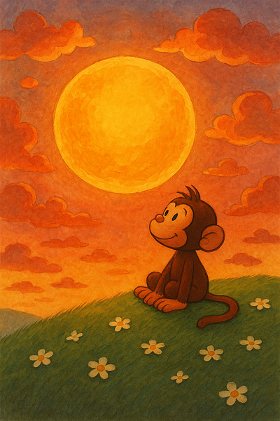 A monkey on a hill at sunset hill monkey monkeyatthehiil sunset
