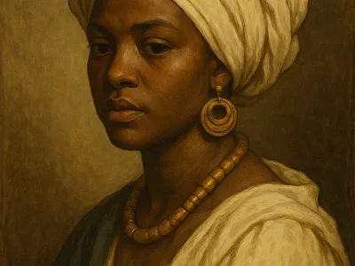 A woman in a baroque style portrait baroque style stylebaroque women