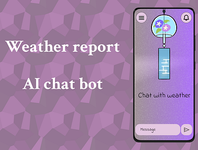 Weather report, AI chat bot for weather ai animation branding chat bot ui ux