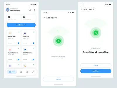 Smart Device controller Mobile app checkout mobile app smart device ui ux design