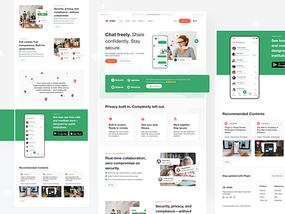 Modern Messenger App Landing Page channel chat communication connect contact conversation dialogue group inbox interface message messenger mobile network platform reply social talk team texting