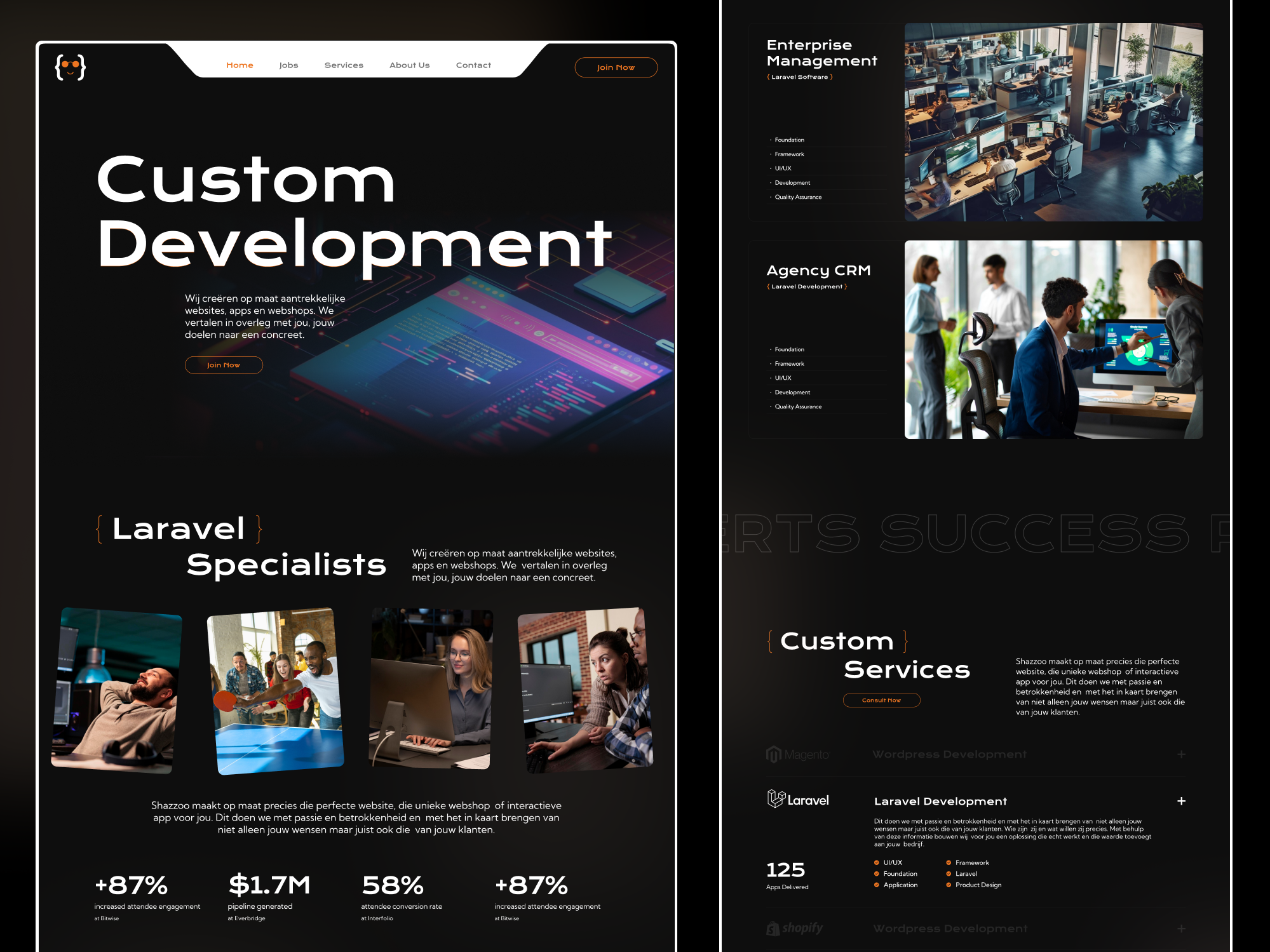 Example of Webflow Landing Page & Development