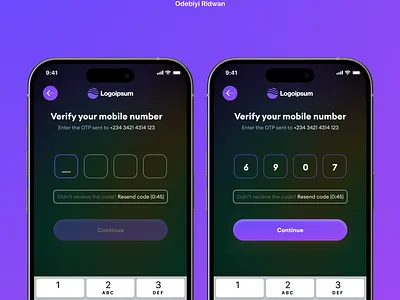 OTP Verification app auth design figma onboarding otp ui uiux