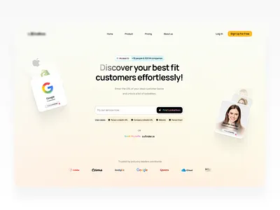 Lookalikes Landing ai b2b b2b landing b2b landing page chatgpt hero section landing design open ai trend landing page ui ui design ui landing webdesign