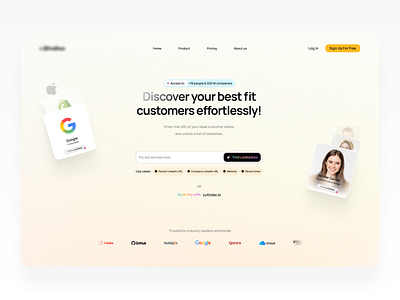 Lookalikes Landing ai b2b b2b landing b2b landing page chatgpt hero section landing design open ai trend landing page ui ui design ui landing webdesign