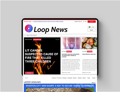 Loop New – Redesign Overview for Jamaica’s Leading Digital News design graphic design redesign ui user experience userinterface