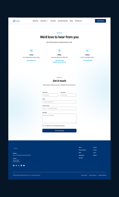 Contact Us Page branding contact page contact us page creative webdesign daily webdesign design figma figmawebsite freelancer webdesign freelancing landing page ui uiux website inspiration