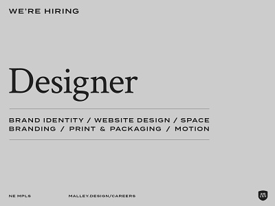 Now Hiring: Designer jobs job careers career