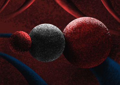 Core connection - imagination collection #4 art birth black circle collection connection core design illustration minimalistic mood red round shapes texture