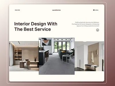 LavishLine Landing Page creative webdesign daily webdesign design figma figma design figma inspiration figma website freelancer webdesign hero section design interior design studio interior design studio website interior website landing page landingpage design read estate website ui uiux