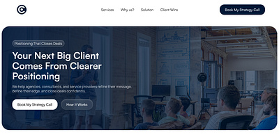 Strategic Landing Page for a Positioning Consultancy consultancy figma landing page ui webflow