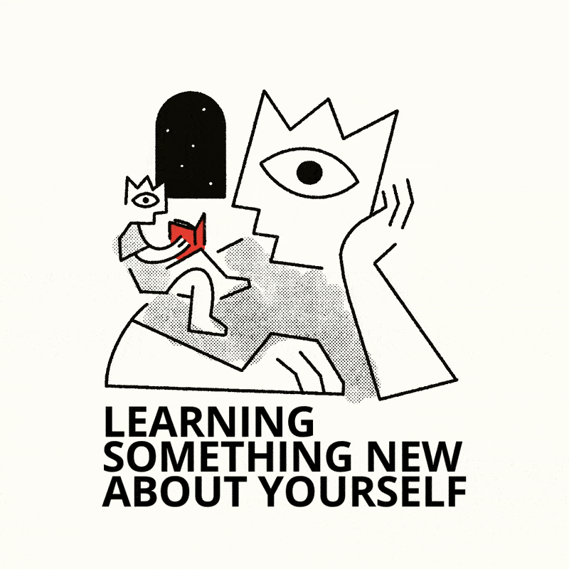 Learning from yourself GIF lofi