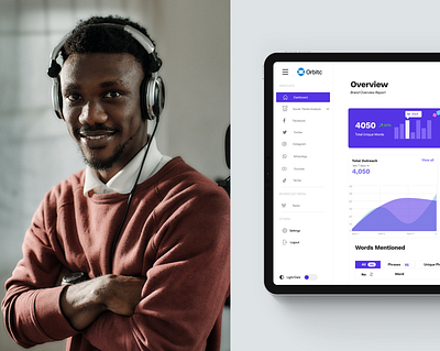 Orbitc Social Media Monitoring Platform design figma logo ui user experience userinterface webdesign