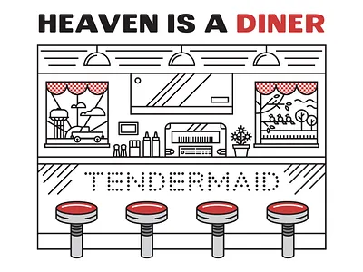 Heaven is a Diner branding design graphic design illustration