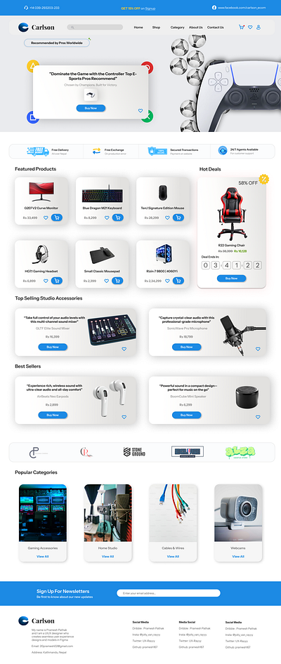 Gadget E-com design e commerce ecommerce figma graphics high fidelity prototype ui uiux ux wireframe