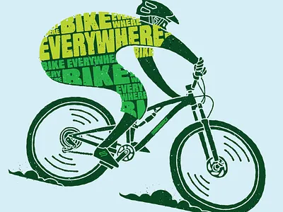 Bike Everywhere Day bicycle bike bikeeverywhere design hand drawn illustration mightymoss mtb typography