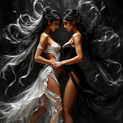 Black&White 3 digital art illustration