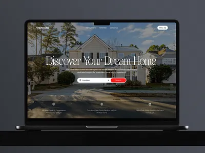 FINDNOOW - Real Estate Landing Page agent apartment architecture building business clean home house landing page properties property real estate realestate search ui ui design ux villa web design website